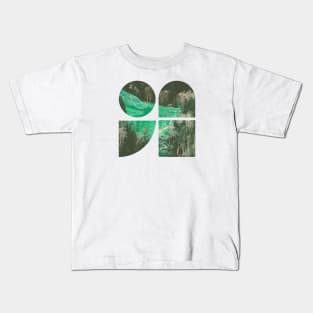 Emerald green landscape Kids T-Shirt